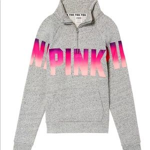 Pink Ombre Quarter-Zip Jacket